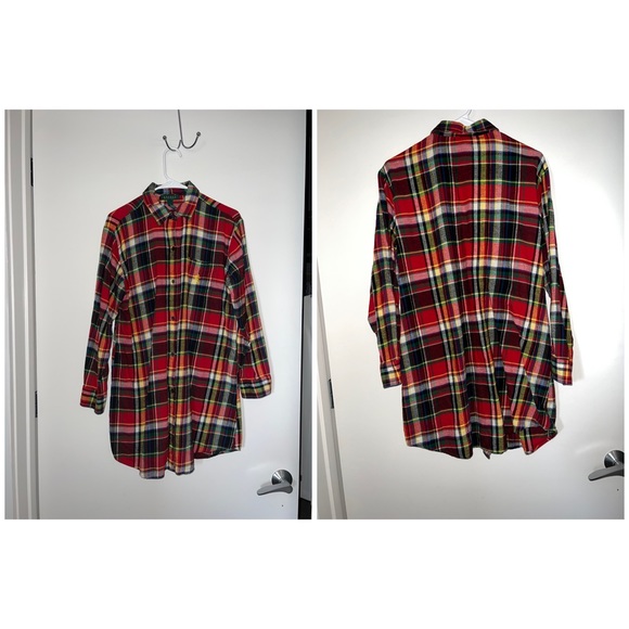 Lauren Ralph Lauren Multicolor Plaid Flannel Shirt Size Medium - Picture 8 of 8